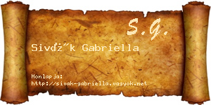 Sivák Gabriella névjegykártya