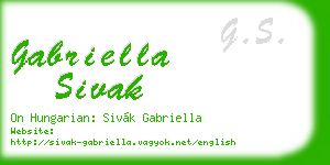 gabriella sivak business card